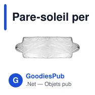 Pare-soleil personnalisable pour voiture avec logo - Dante - Miniature 1