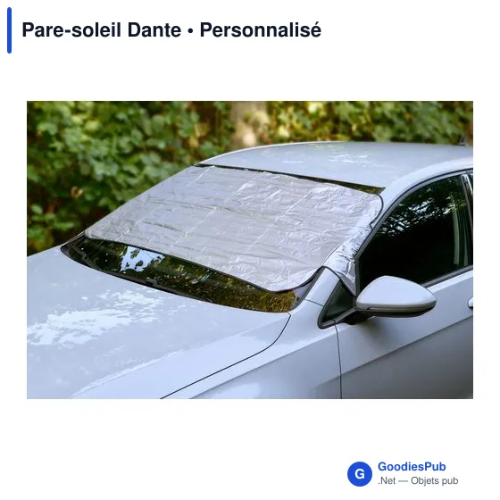 Pare-soleil personnalisable pour voiture avec logo - Dante - Image 4