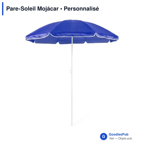 Parasol de plage personnalisable Mojácar avec logo - Image 1