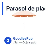 Parasol de plage personnalisable Mojácar avec logo - Miniature 11
