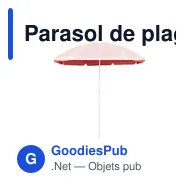 Parasol de plage personnalisable Mojácar avec logo - Miniature 12