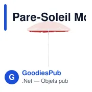 Parasol de plage personnalisable Mojácar avec logo - Miniature 6