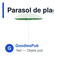 Parasol de plage personnalisable Mojácar avec logo - Miniature 9