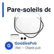 Pare-soleils de voiture personnalisables en polyester avec logo - Set de 2 et pochette - Miniature 2