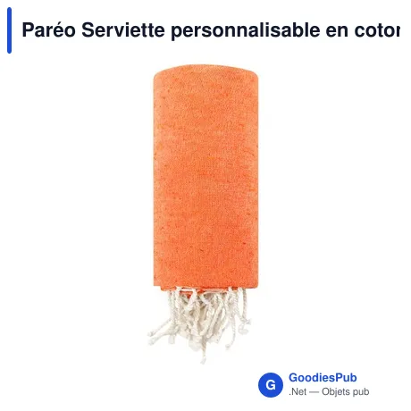 Paréo Serviette personnalisable en coton recyclé avec logo