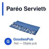 Paréo Serviette personnalisable en coton recyclé avec logo - Miniature 4