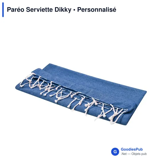 Paréo Serviette personnalisable en coton recyclé avec logo - Image 4