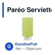 Paréo Serviette personnalisable en coton recyclé avec logo - Miniature 6