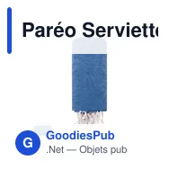 Paréo Serviette personnalisable en coton recyclé avec logo - Miniature 7