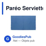 Paréo Serviette personnalisable en coton recyclé avec logo - Miniature 10