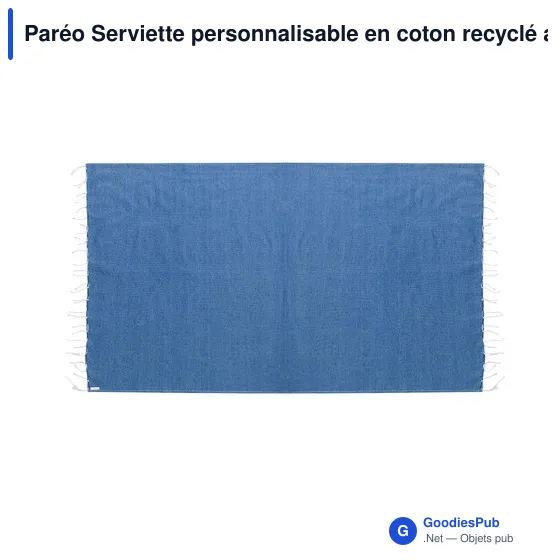 Paréo Serviette personnalisable en coton recyclé avec logo - Image 10