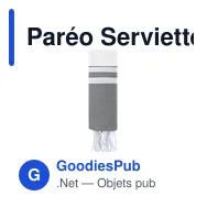 Paréo Serviette personnalisable Kissler avec logo - Miniature 1