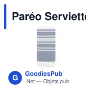 Paréo Serviette personnalisable Kissler avec logo - Miniature 4