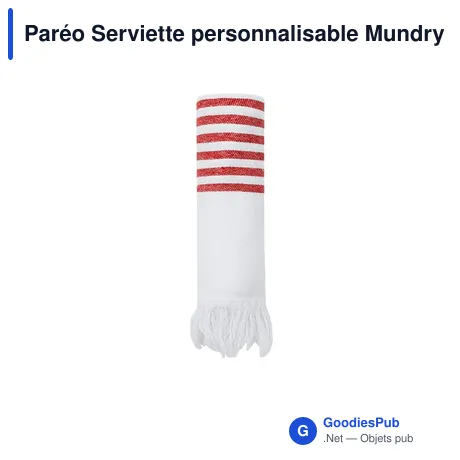 Paréo Serviette personnalisable Mundry avec logo - Écologique