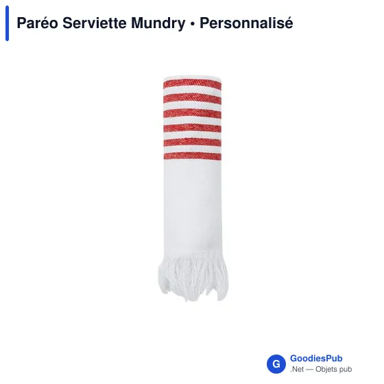 Paréo Serviette personnalisable Mundry avec logo - Écologique - Image 1