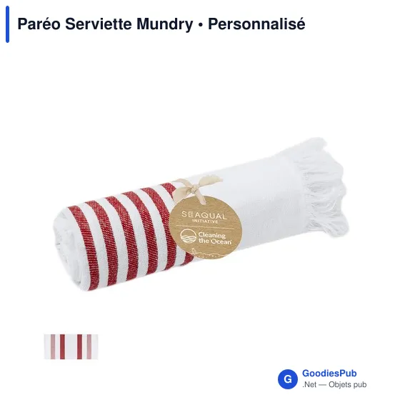 Paréo Serviette personnalisable Mundry avec logo - Écologique - Image 2