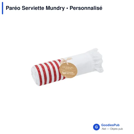 Paréo Serviette personnalisable Mundry avec logo - Écologique - Image 11