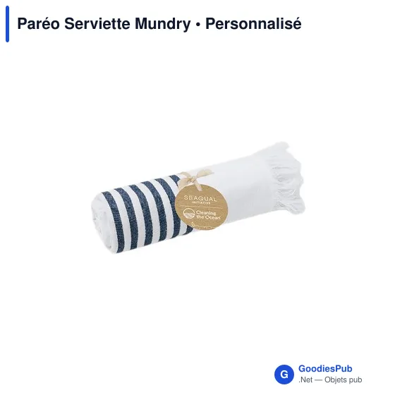 Paréo Serviette personnalisable Mundry avec logo - Écologique - Image 5