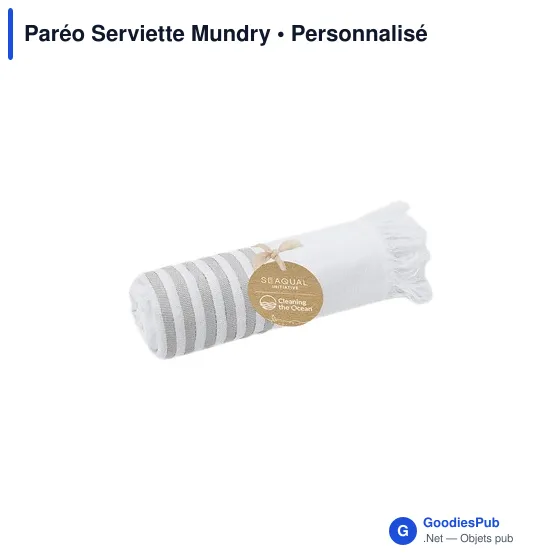Paréo Serviette personnalisable Mundry avec logo - Écologique - Image 6