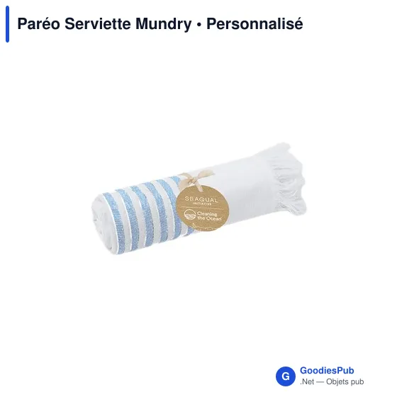 Paréo Serviette personnalisable Mundry avec logo - Écologique - Image 7