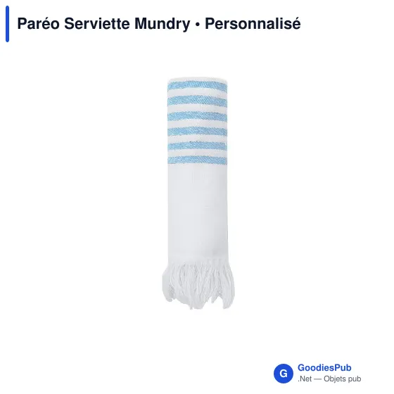 Paréo Serviette personnalisable Mundry avec logo - Écologique - Image 8