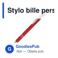 Stylo bille personnalisable en aluminium recyclé soft touch encre bleue - Paris - Miniature 2