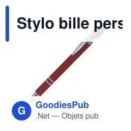 Stylo bille personnalisable en aluminium recyclé soft touch encre bleue - Paris - Miniature 9