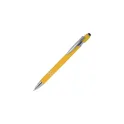 Variante Jaune - Stylo bille personnalisable en aluminium recyclé soft touch encre bleue - Paris