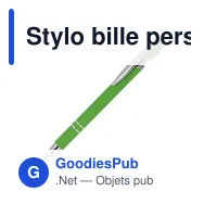 Stylo bille personnalisable en aluminium recyclé soft touch encre noire - Paris - Miniature 2