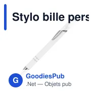 Stylo bille personnalisable en aluminium recyclé soft touch encre noire - Paris - Miniature 3