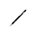 Variante Noir - Stylo bille personnalisable en aluminium recyclé soft touch encre noire - Paris