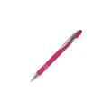 Variante Rose - Stylo bille personnalisable en aluminium recyclé soft touch encre noire - Paris