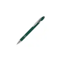 Variante Vert foncé - Stylo bille personnalisable en aluminium recyclé soft touch encre noire - Paris