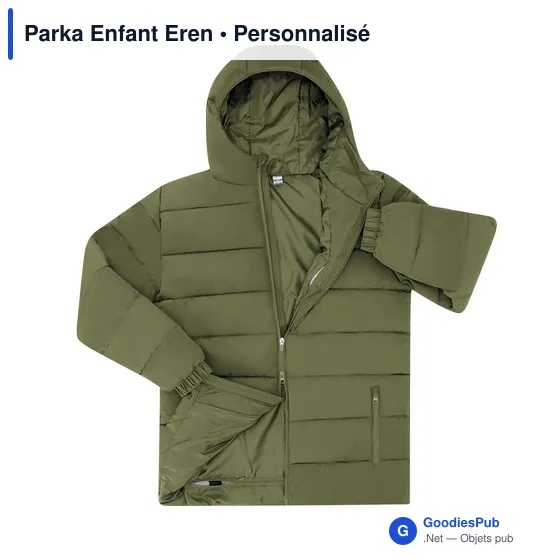 Parka enfant personnalisable avec logo - Parka Enfant Eren - Image 7