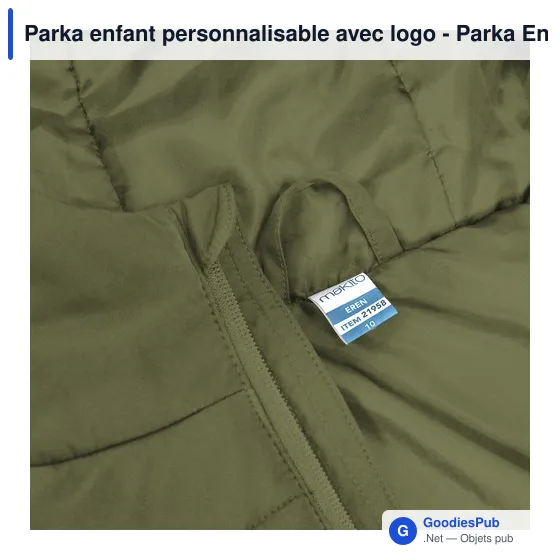 Parka enfant personnalisable avec logo - Parka Enfant Eren - Image 8