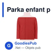 Parka enfant personnalisable en RPET avec logo - Oceanía - Miniature 1