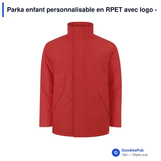 Parka enfant personnalisable en RPET avec logo - Oceanía - Image 1