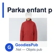 Parka enfant personnalisable en RPET avec logo - Oceanía - Miniature 2