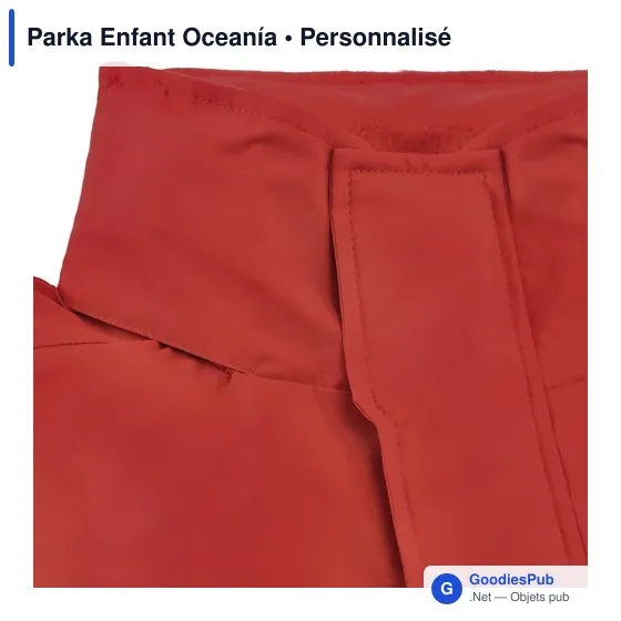 Parka enfant personnalisable en RPET avec logo - Oceanía - Image 12