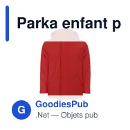 Parka enfant personnalisable en RPET avec logo - Oceanía - Miniature 3