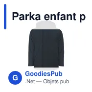 Parka enfant personnalisable en RPET avec logo - Oceanía - Miniature 4