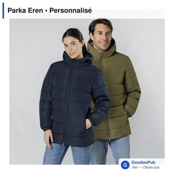 Parka personnalisable Eren avec logo - Anorak unisexe - Image 2