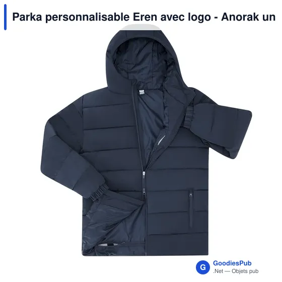Parka personnalisable Eren avec logo - Anorak unisexe - Image 7