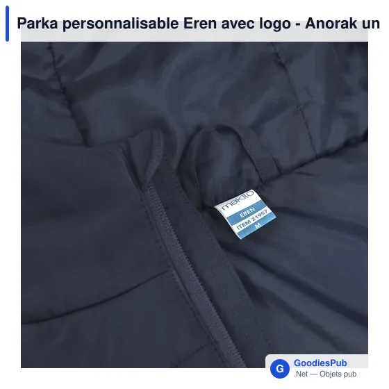 Parka personnalisable Eren avec logo - Anorak unisexe - Image 8