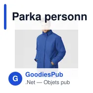 Parka personnalisable en PET recyclé avec logo - Parka Oceanía - Miniature 2