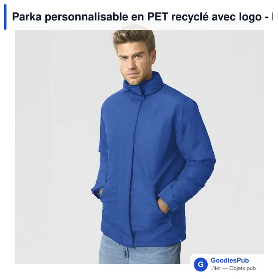 Parka personnalisable en PET recyclé avec logo - Parka Oceanía - Image 2