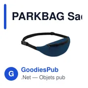 PARKBAG Sac banane en polyester 210D - Miniature 3