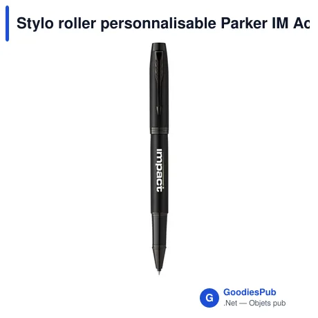 Stylo roller personnalisable Parker IM Achromatic avec logo