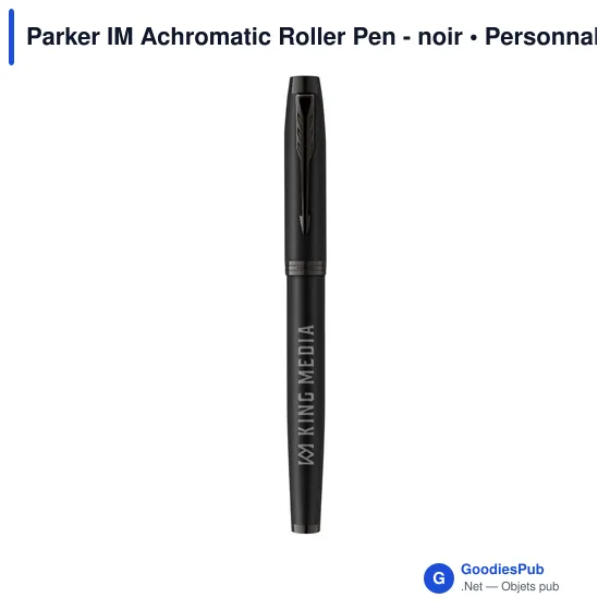 Stylo roller personnalisable Parker IM Achromatic avec logo - Image 2