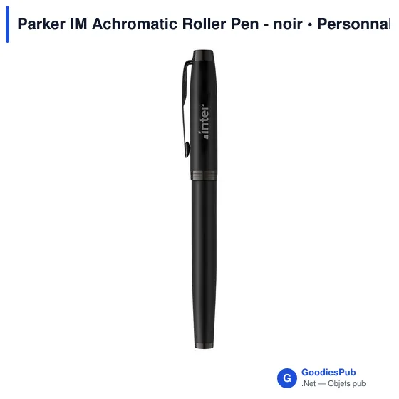 Stylo roller personnalisable Parker IM Achromatic avec logo - Image 3